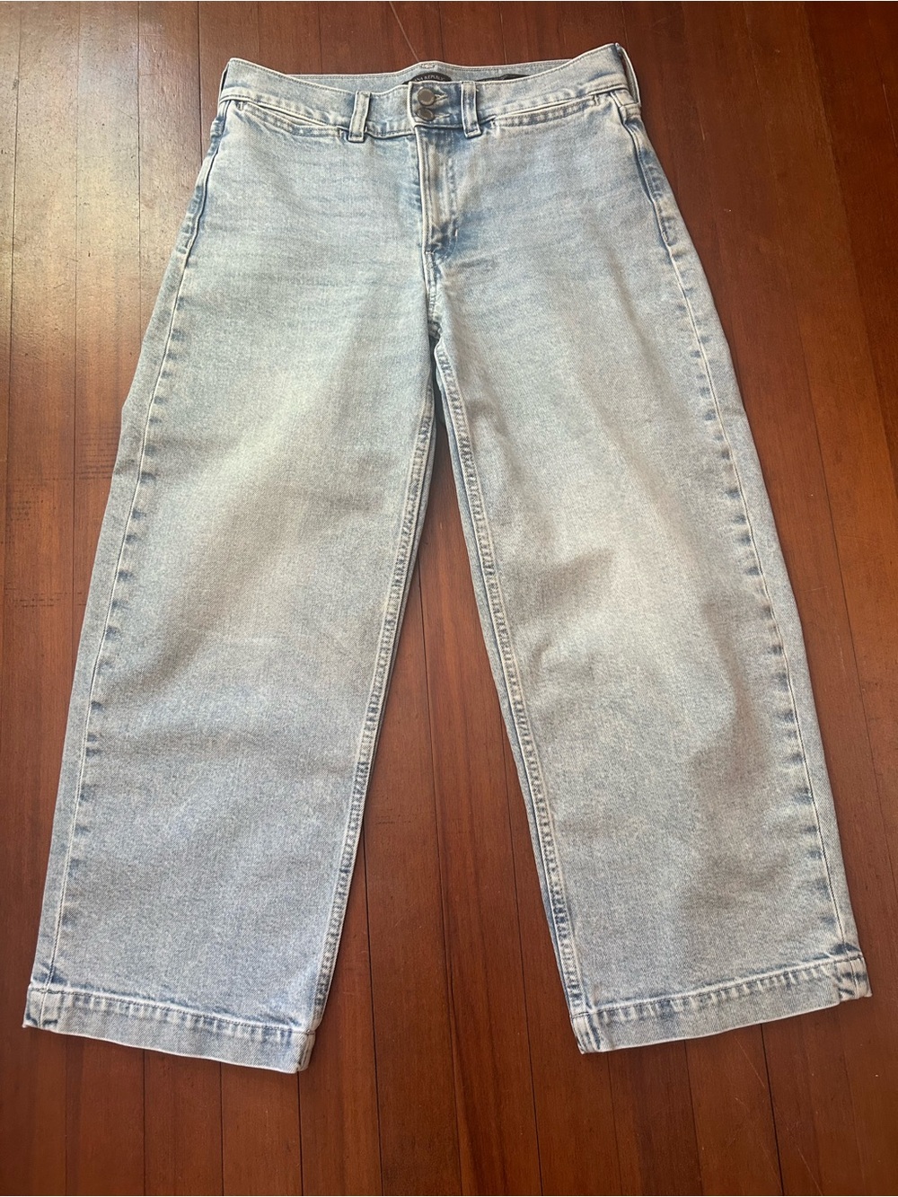 Banana Republic Light Wash Cropped Wide-Leg Jeans